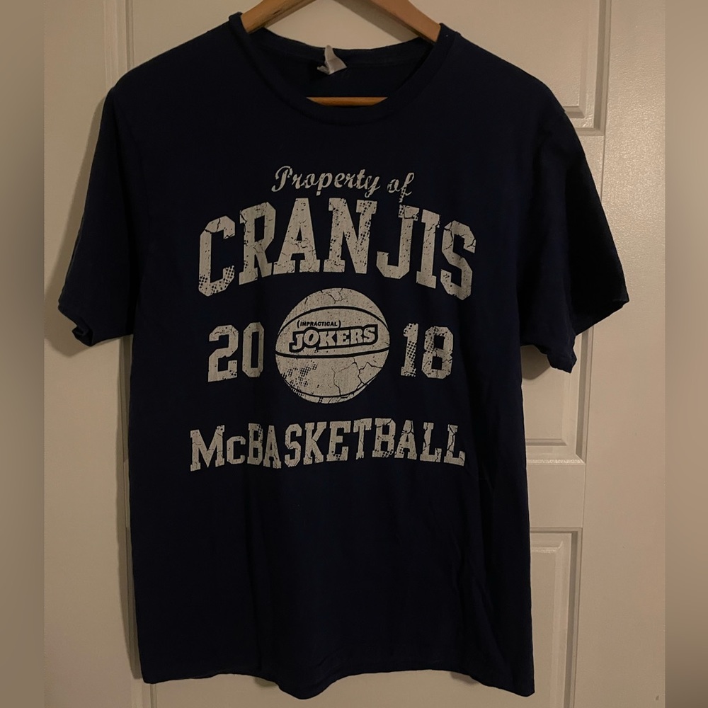 Impractical Jokers tshirt-SZ Medium. Cranjis McBasketball. Blue